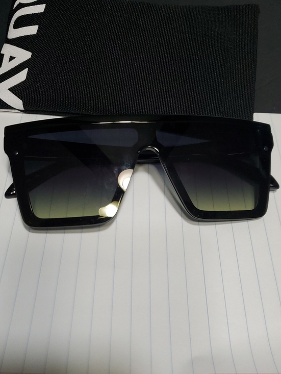 Quay Nightfall Black on Black‎ Fade Mint Square Unisex Sunglasses brand new main image 4